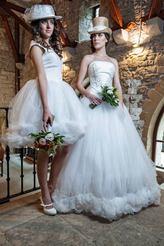 White steampunk wedding 2024 dress