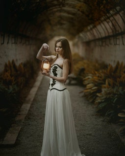Ethereal Fantasy Gown, Black and White Bridal Dress, Dark Fairy