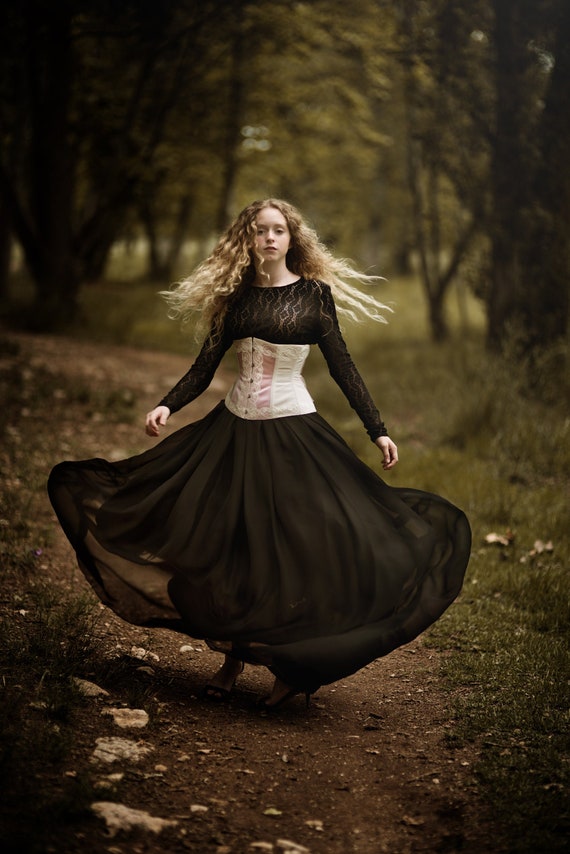 Gothic Wedding Skirt Bohemian Romantic Dark Princess Black Etsy