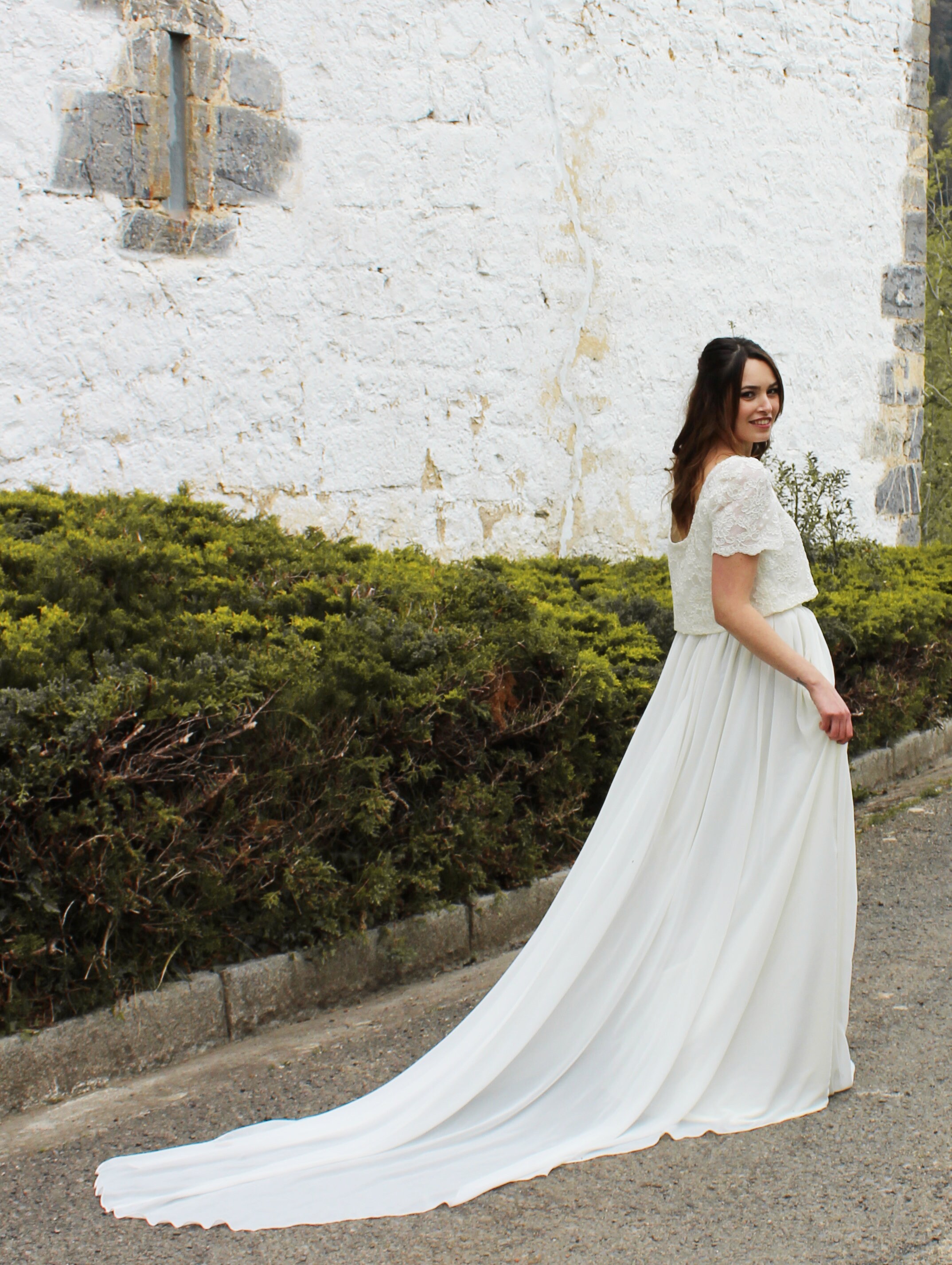 Ivory bridal dress for viking wedding celebration Pagan Etsy