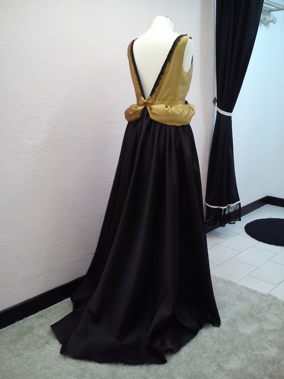 gold black wedding dress