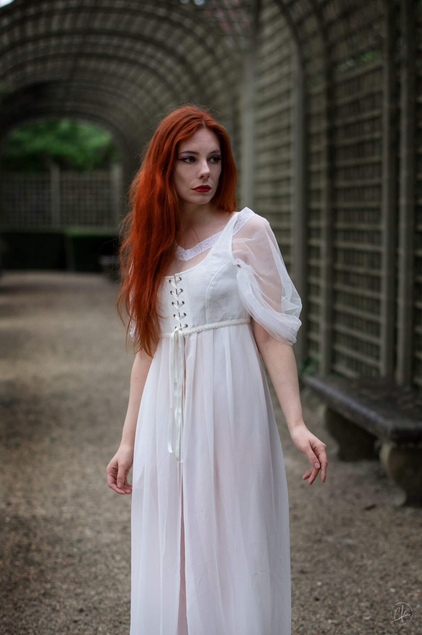 white renaissance dress Cotton Chemise | Puff Sleeve Off-shoulder Nightgown The steel spiral boned under bust corset provides a stunning waistline shape without sacrificing comfort Georgia Hardinge Renaissance Maxi Dress