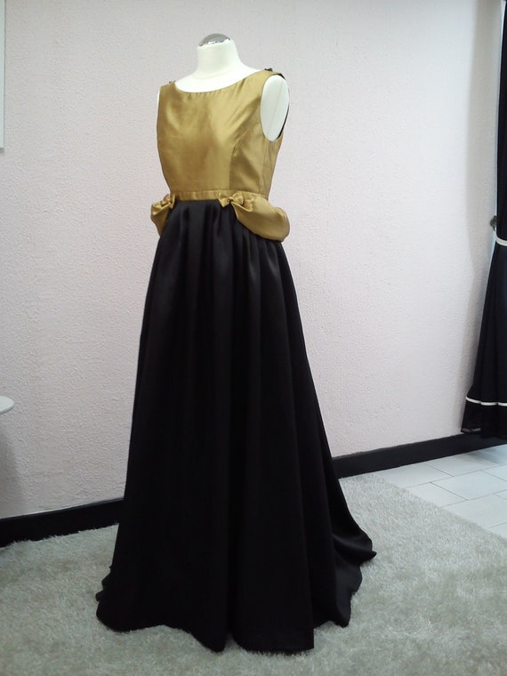 Black Wedding Dress Gothic Wedding Black And Gold Dress Etsy