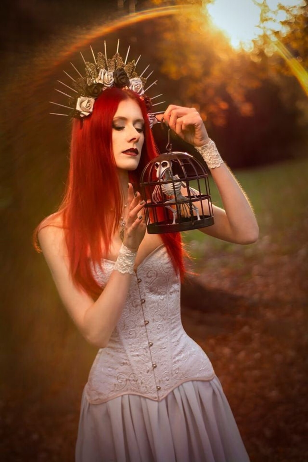 Marie Overbust Corset in Frosted Tesserae - The 