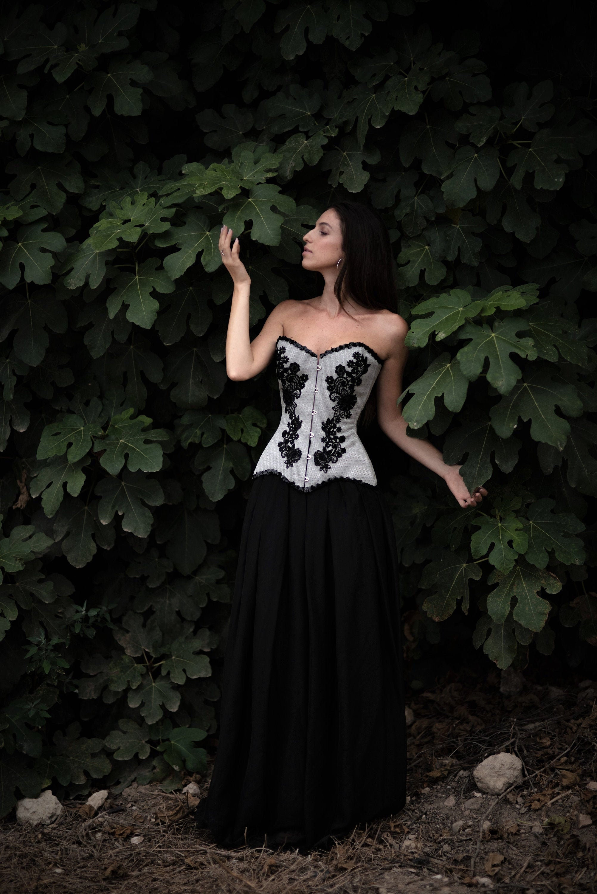 black chiffon wedding dress