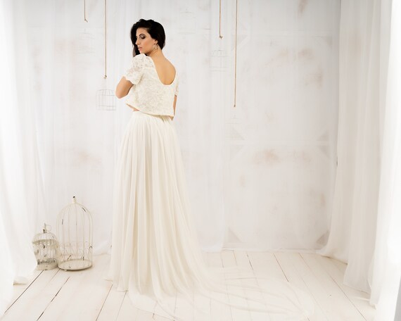 Bridal Dress in Two Pieces Pagan Style 