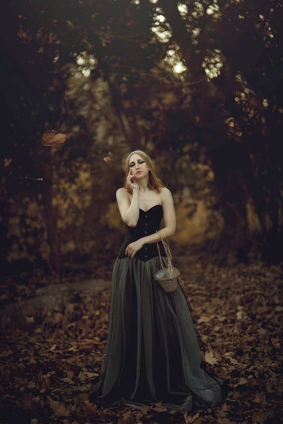 Dark Fantasy Wedding Dress Black Bridal 
