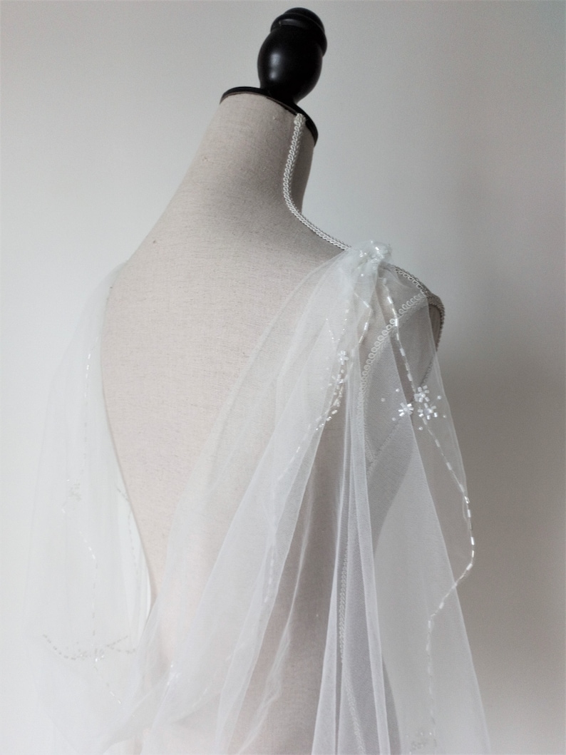 Fantasy wedding Off White Wedding Cloak Alternative Veil Wedding Cape For Bride Bridal Cape Veil,Cosplay Tulle Long Cape Ethereal Cape