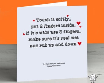 Funny Rude Valentines Day Greeting Cards For Her Shave Your Fanny Cheeky PC890