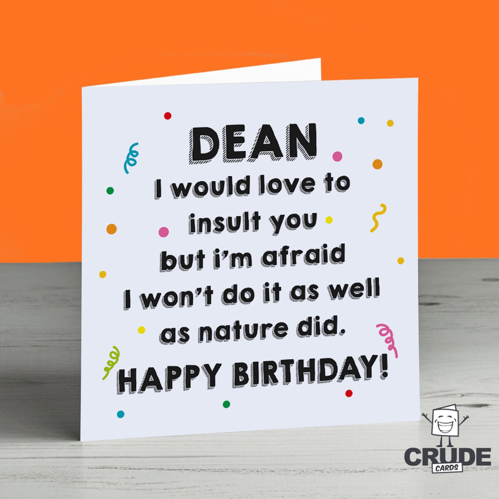 Personalised Birthday Card Insult Card Funny Card - Etsy