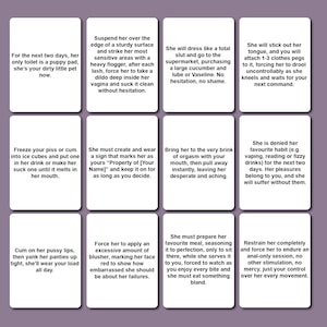 Humiliation & Punishment – Digital BDSM Card Game with 219 Kinky Challenges for Submissive Woman | Master and Submissive Discipline