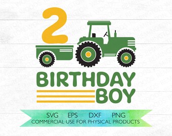 Download Tractor Birthday Svg Etsy