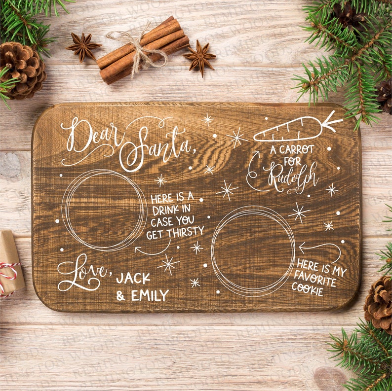 Personalized Santa Mat SVG Santa Placemat SVG Milk & Etsy