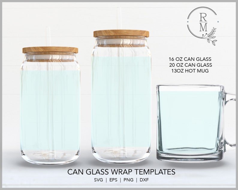 Set of 3 Libbey Glass TEMPLATES 16oz &amp; 20oz Libbey Can - Etsy