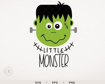 halloween SVG - frankenstien SVG - kids Halloween - DIY - shirts for kids - trick or treat - Halloween - little monster