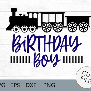 Zug SVG - Zug Geburtstag Party SVG - ZugParty - Geburtstag Junge - Digital Download - SVG - Chugga Chugga - Kleine Jungen Geburtstagsparty