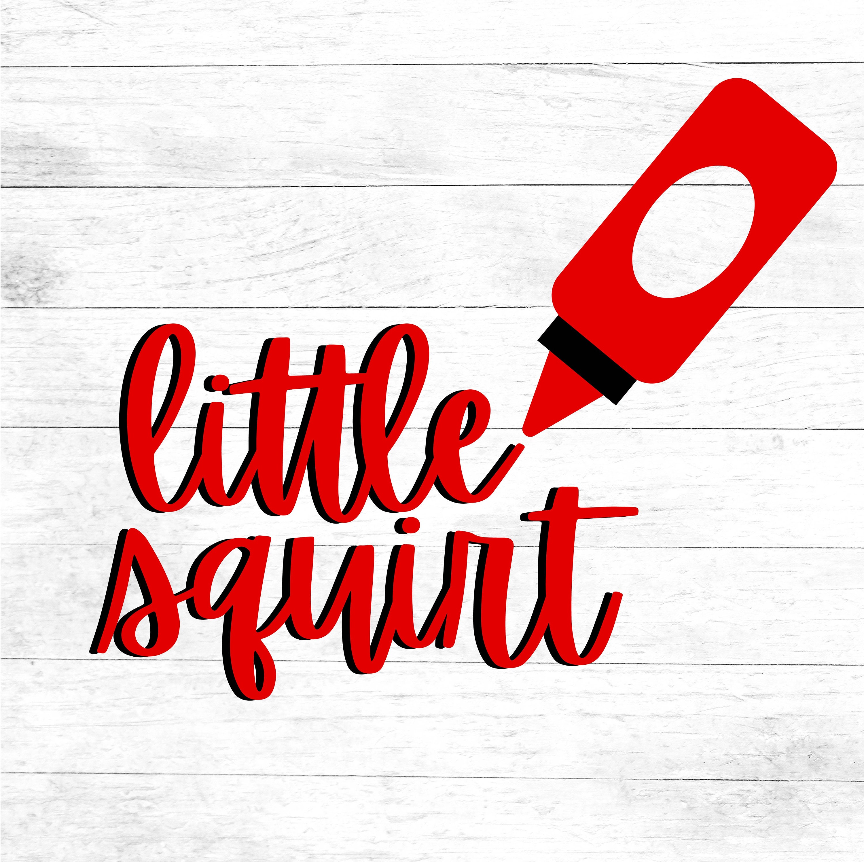 Little Squirt SVG - Baby DIY - BABY Q - Ketchup and Mustard