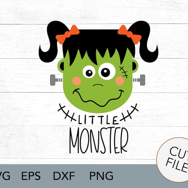halloween SVG - frankenstien SVG - kids Halloween - DIY - shirts for kids - trick or treat - Halloween - little monster