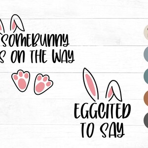 Páscoa SVG | PÁSCOA BEBÊ | Somebunny está a caminho - Páscoa maternidade - anúncio do bebê - anúncio da gravidez - bebê primavera - Páscoa