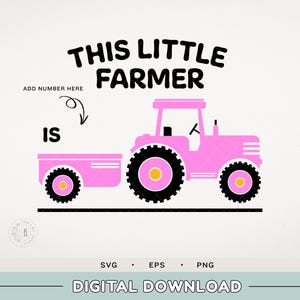 Tractor SVG - Tractor theme birthday - John Deere SVG - Plow and Play - Farming Party - Tractor - Wagon  - Tractor Wagon SVG