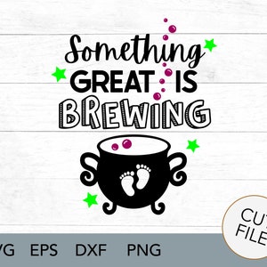 Anúncio de gravidez de Halloween SVG - Algo ótimo está surgindo SVG - maternidade - anúncio de bebê - anúncio de bebê - gravidez DIY