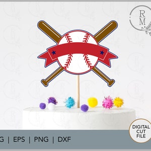 honkbal verjaardag SVG - baseball cake topper - honkbal - sport - SVG - digitale download - softbal - kinderen verjaardag - honkbal verjaardag