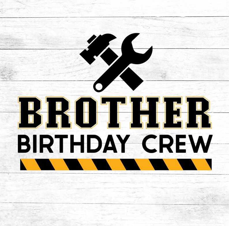 Download Construction party birthday crew svg brother and sister | Etsy
