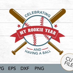 honkbal SVG - rookie jaar verjaardag - honkbal - sport - SVG - digitale download - softbal - kinderen verjaardag - honkbal verjaardag
