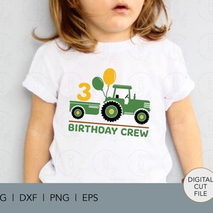 Traktor SVG - Traktor Geburtstag - Geburtstags-Farm-Crew - Pflug und Spiel Geburtstag - Bauernhofparty - Fuhrmann - John Deere Grün - Geburtstagskind