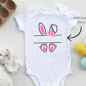 Páscoa SVG - Monograma do coelhinho da Páscoa - Primeira Páscoa - SVG de maternidade - Anúncio de gravidez - Novo bebê - Bebê da Páscoa - Irmã mais nova