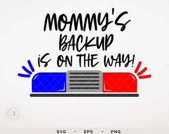 politie-SVG - mama's back-up is onderweg SVG - politie - zwangerschapsaankondiging - nieuwe baby - moederschap - mama en ik