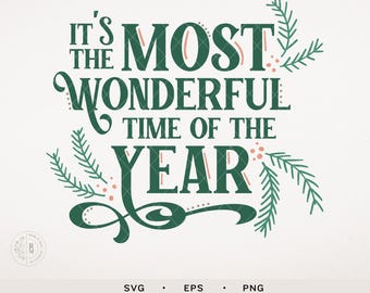 Weihnachten SVG - schönste Zeit des Jahres - Weihnachten DIY - Weihnachtstypografie - SVG - digital - Weihnachtsschild