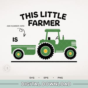 Traktor SVG - Traktor Geburtstag SVG - John Deere SVG - Pflug und Spiel - Farming Party - Traktor - Wagon - Traktor Wagon SVG