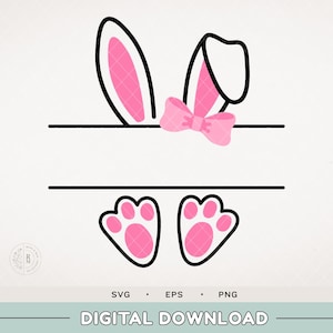 Easter SVG -Easter Bunny Monogram - First Easter - Maternity SVG - Pregnancy Announcement - New Baby -  Easter baby - Little sister
