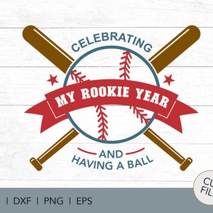 honkbal verjaardag - rookie jaar - honkbal - bal - SVG - digitale download - softbal - kinderen verjaardag - het vieren van mijn rookie jaar - homer