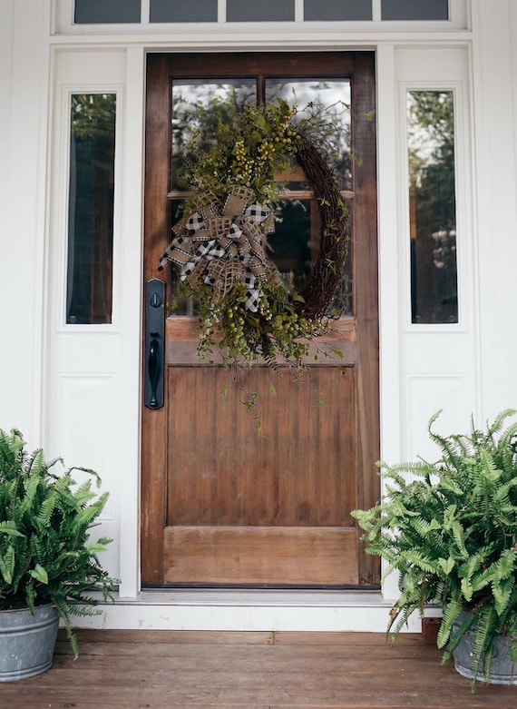 Everyday berry greenery grapevine spring wreath front door wreath double door wreath farmhouse cottage