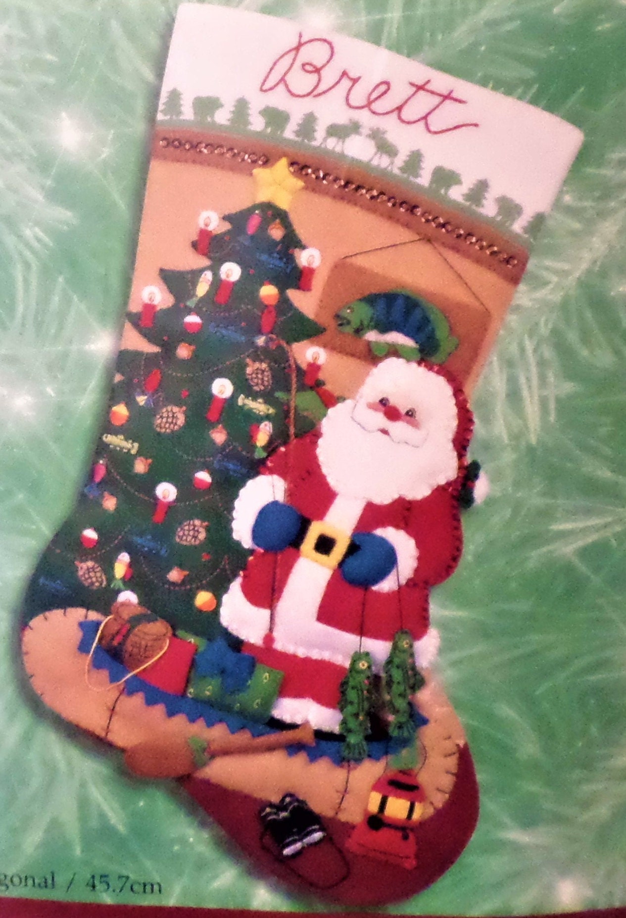 SANTA'S VISIT Bucilla Felt Jumbo Vintage Christmas Stocking Kit 19  Sterilized – Philippine Consulate General Los Angeles California