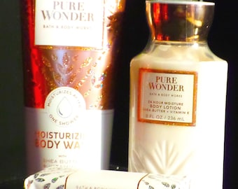 Bath & Body Works PURE WONDER Deluxe 7pc Gift Set All Full