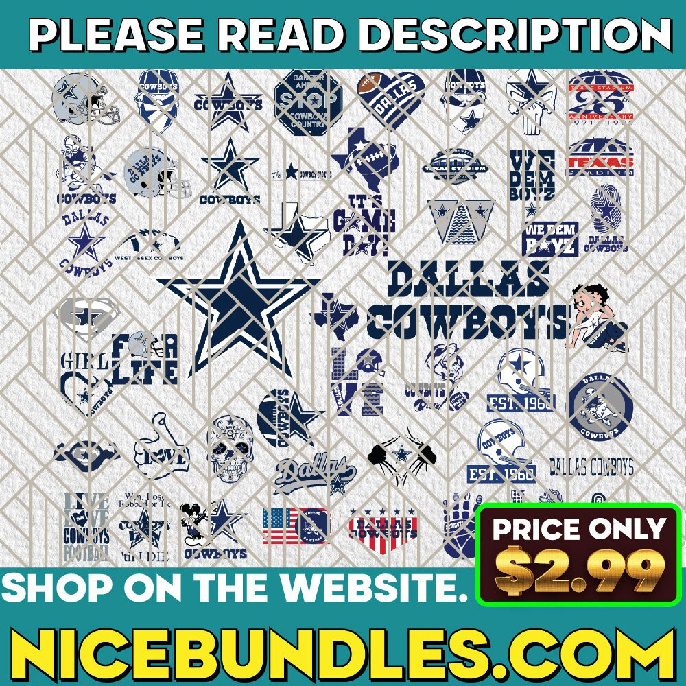 50 Files Dallas-cowboys Team Bundles Svg Dallas-cowboys Svg - Etsy