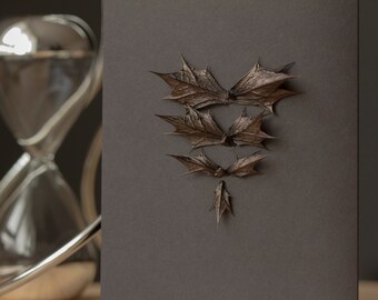 Handmade Holly Sea Plant Card, New Job, Graduation, Christmas