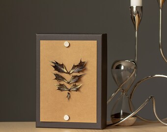 Growing Wings – Handmade Botanical Art Card | Thank You | Natural Dried Leaves