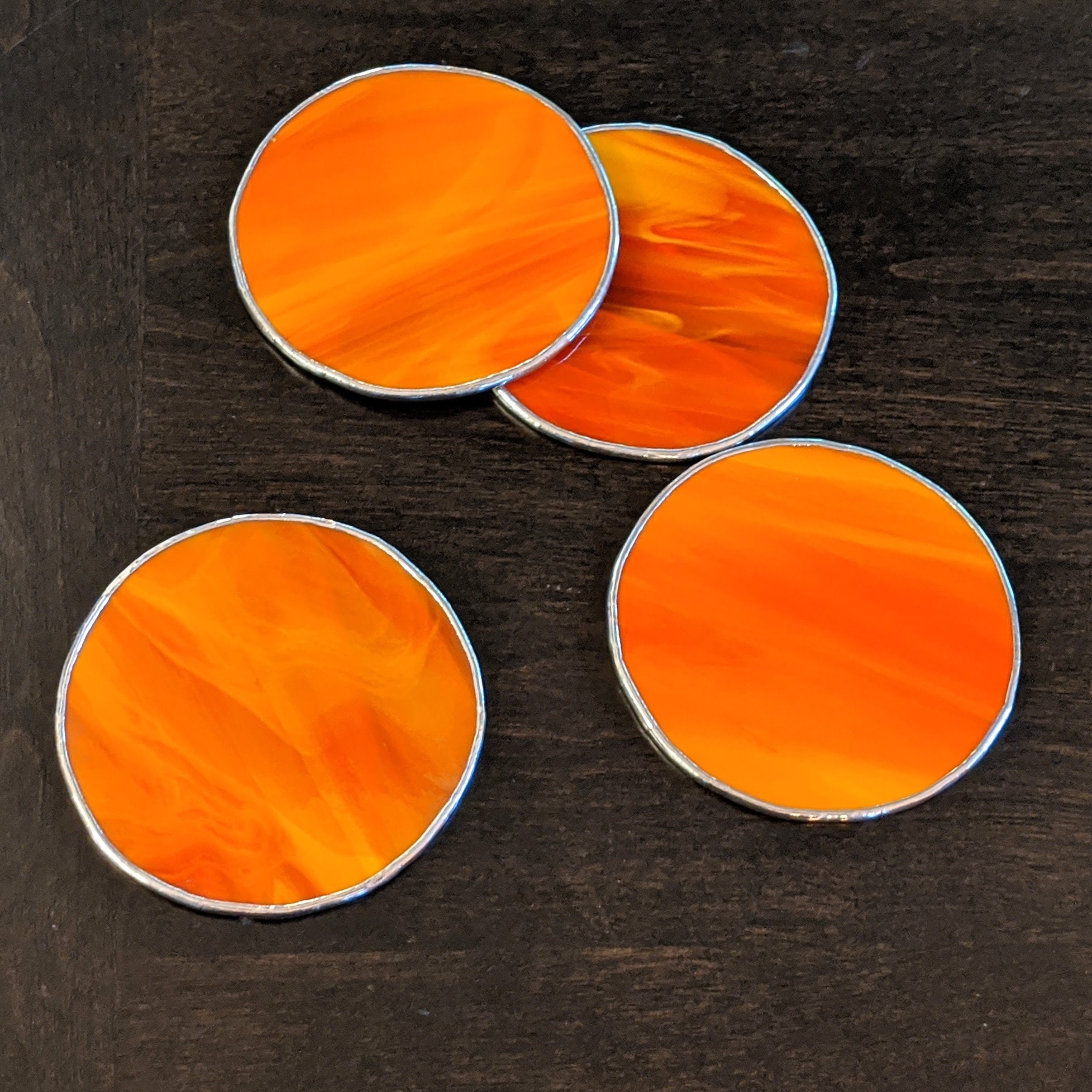 Clear coasters glass coasters set set of 4 coasters round Etsy