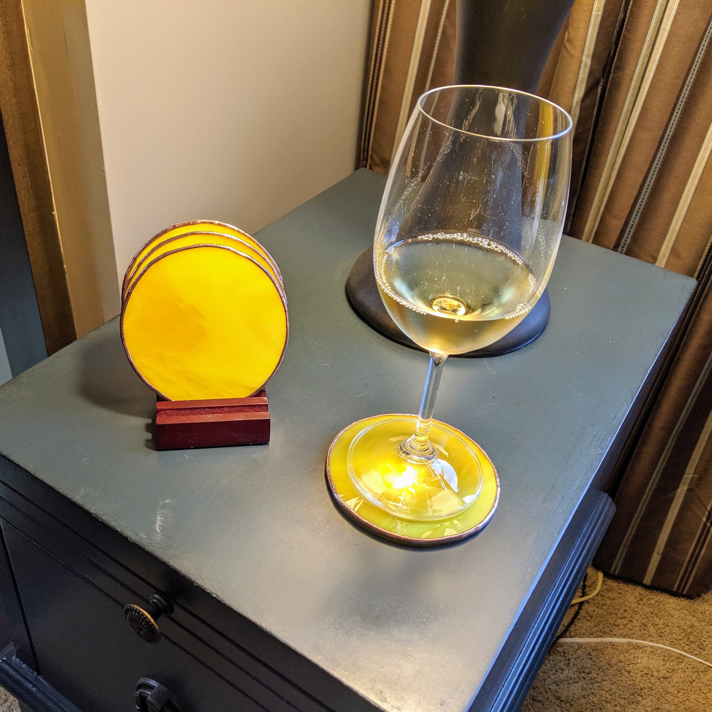 Clear coasters glass coasters set set of 4 coasters round Etsy