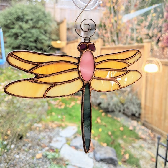 Stained Glass Dragonfly Suncatcher, Dragonfly Gifts for Her, Dragonfly Room  Decor Uncommon, Dragonfly Ornament, Dragonfly Garden Ornament, -  Canada