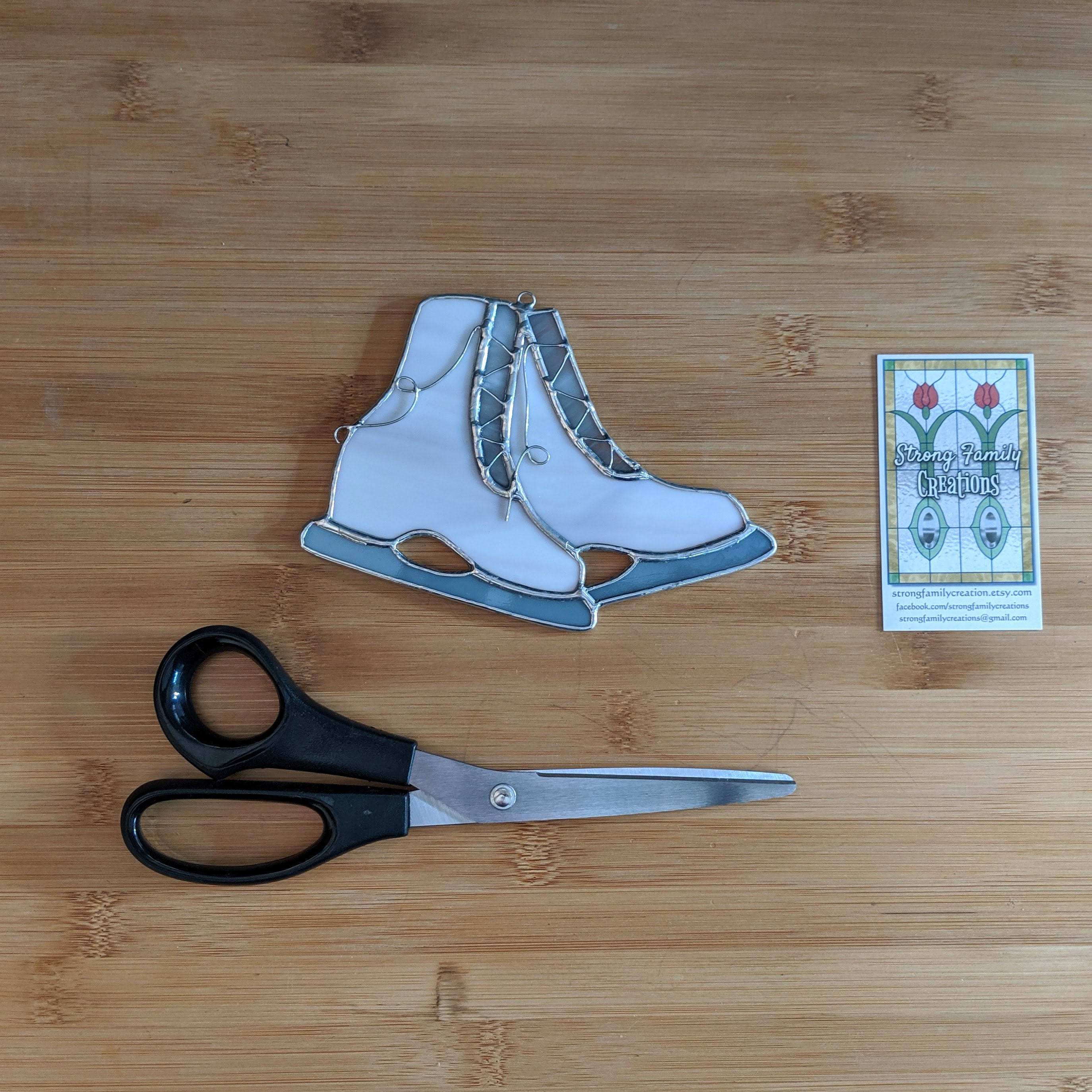 Ice Skating Gift Ice Skates Ornament Holiday Decor Stained Etsy Canada