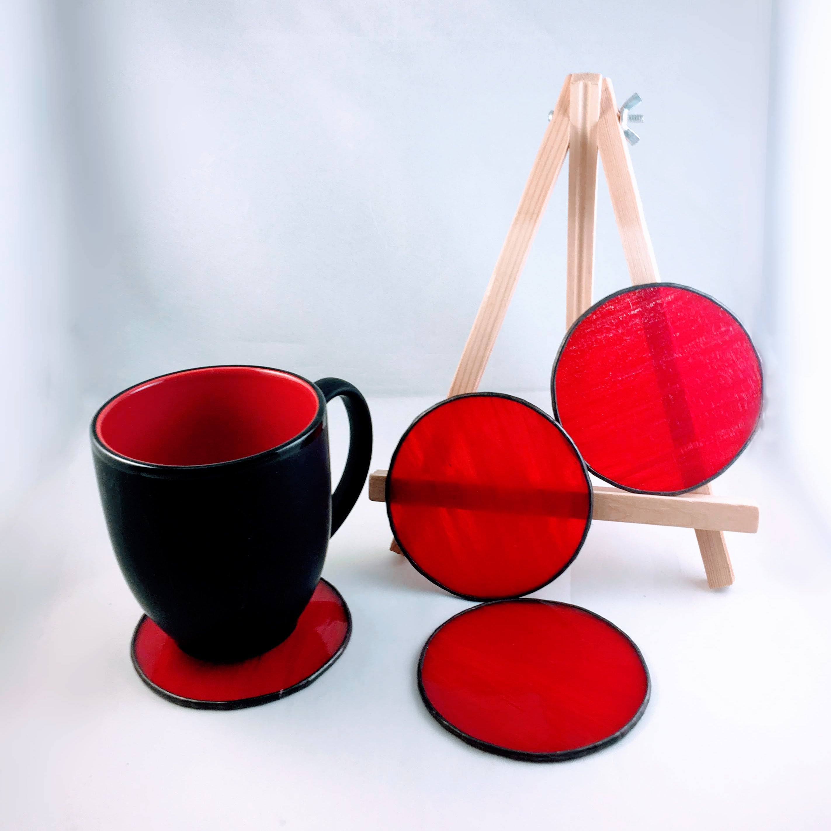 Glass coasters set set of 4 coasters round coasters drink Etsy