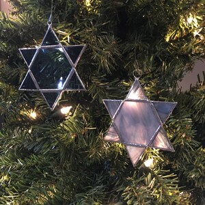 stained glass star of david, star of david christmas ornament, hannukah ornaments, star of david gift, jewish gifts, hannukah gifts image 9