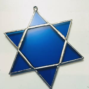 stained glass star of david, star of david christmas ornament, hannukah ornaments, star of david gift, jewish gifts, hannukah gifts image 5