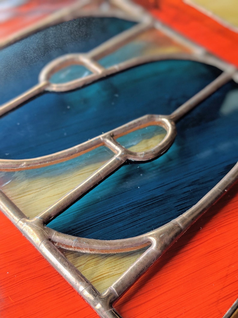 Stained glass letters wall art initial letters sign alphabet Etsy