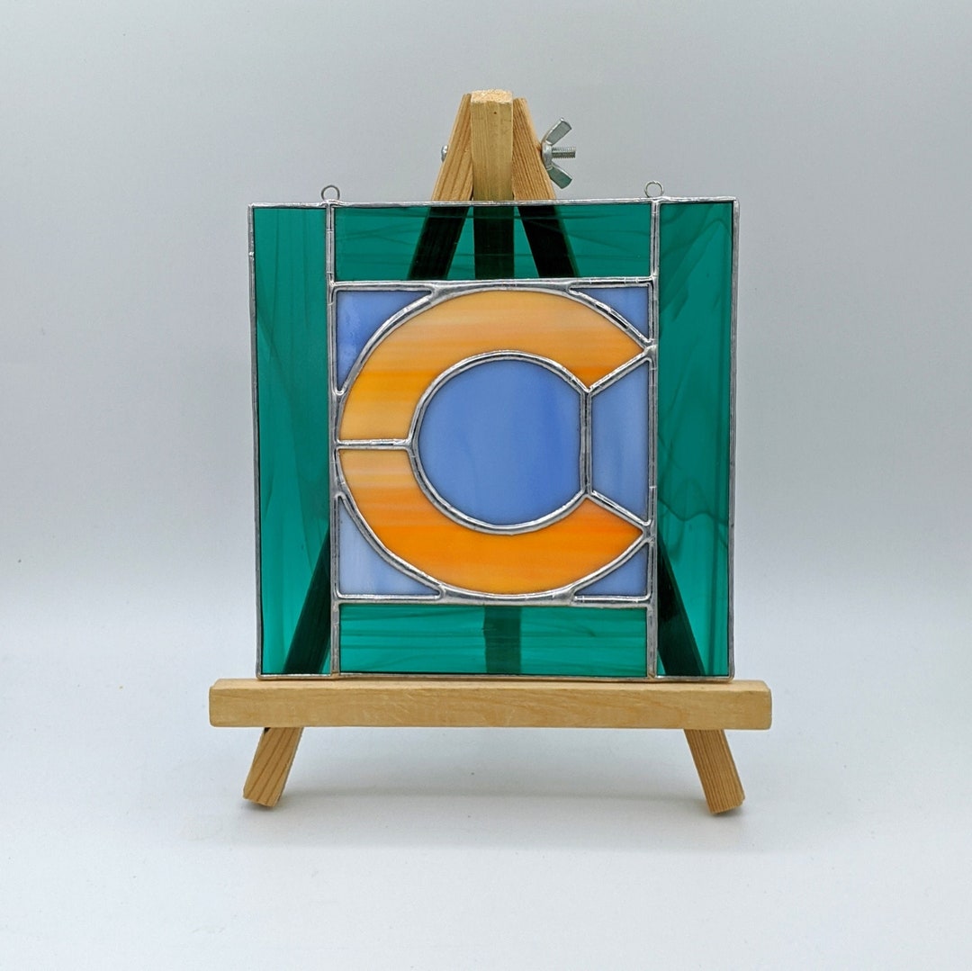 Stained Glass Letters Wall Art, Initial Letters Sign, Alphabet Letters